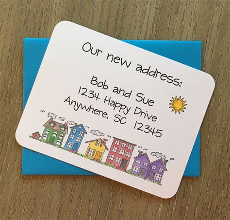 Personalised Change of Address Cards .